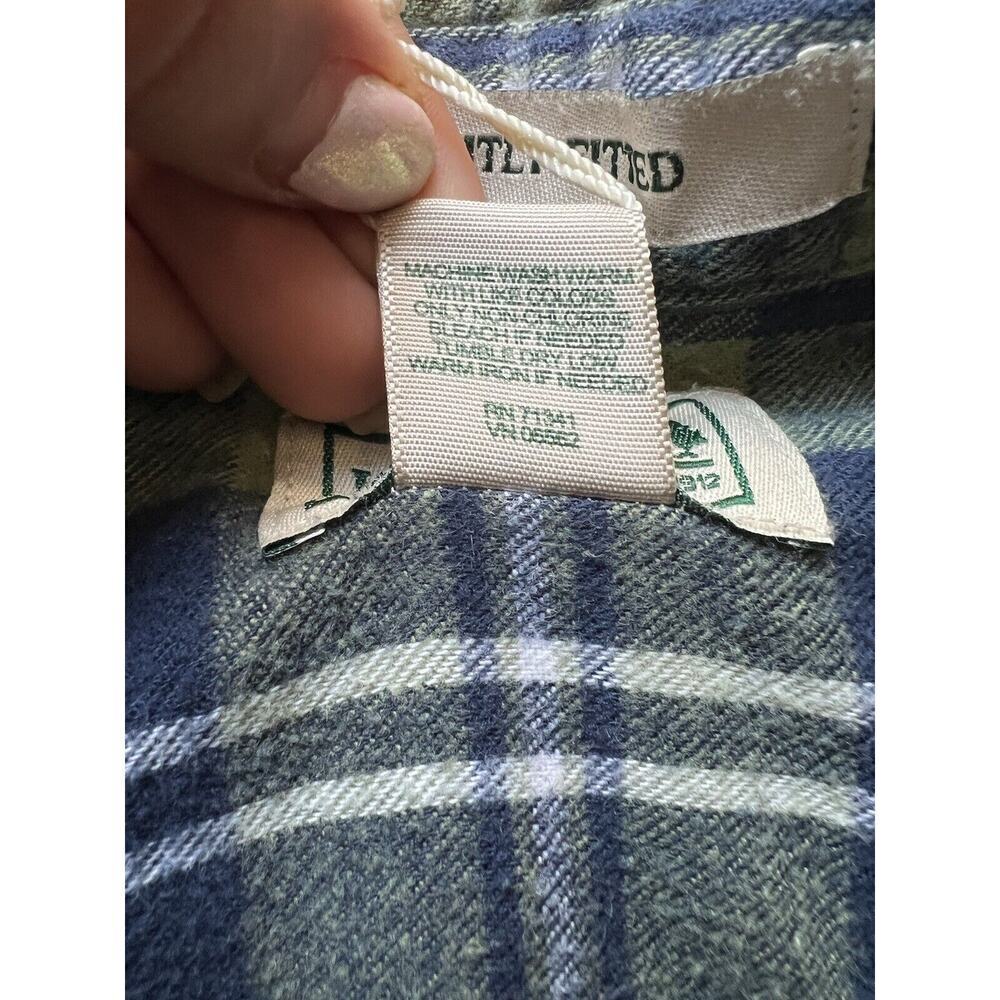 LL Bean Flannel Shirt Mens Tall Medium Slightly Fitted XL Plaid Multicolor Boho - Picture 5 of 8